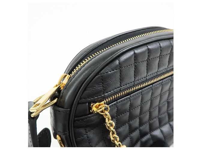 Céline CELINE C Charm Borsa a tracolla in pelle Borsa a spalla Borsa camera Nero - vista 15