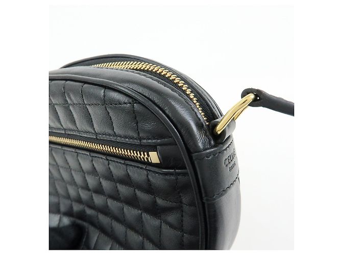 Céline CELINE C Charm Borsa a tracolla in pelle Borsa a spalla Borsa camera Nero - vista 16