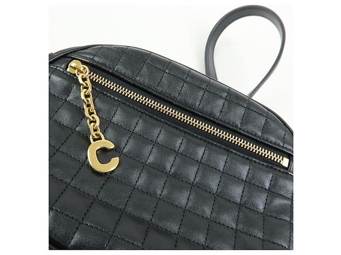 Céline CELINE C Charm Borsa a tracolla in pelle Borsa a spalla Borsa camera Nero - vista 20