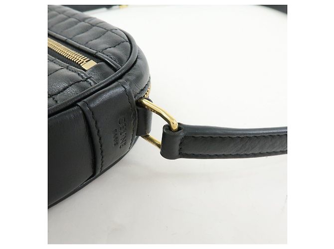 Céline CELINE C Charm Borsa a tracolla in pelle Borsa a spalla Borsa camera Nero - vista 8