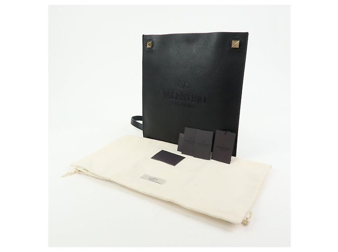 VALENTINO Borsa a spalla e a tracolla in pelle con borchie Nero - vista 22