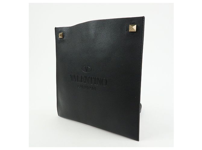 VALENTINO Borsa a spalla e a tracolla in pelle con borchie Nero - vista 3
