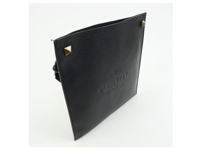 VALENTINO Borsa a spalla e a tracolla in pelle con borchie Nero - vista 4
