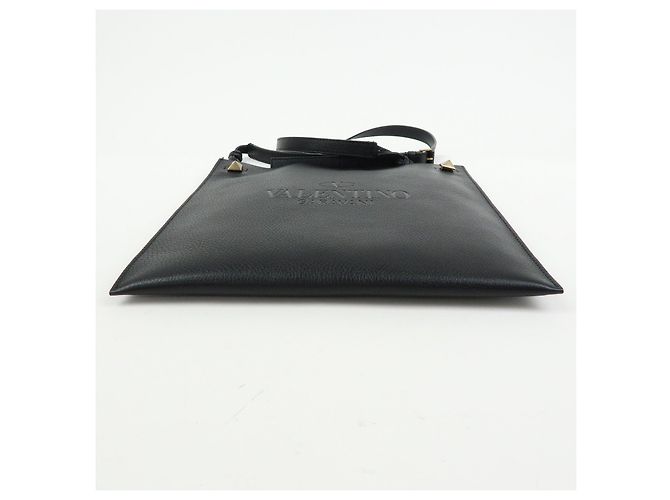 VALENTINO Borsa a spalla e a tracolla in pelle con borchie Nero - vista 5