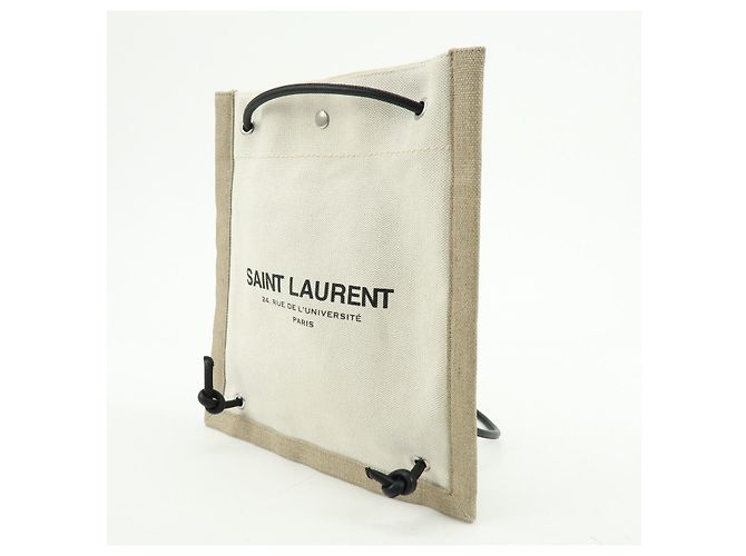 Autre Marque SAINT LAURENT PARIS Borsa a tracolla in tela e pelle 710272 - vista 3