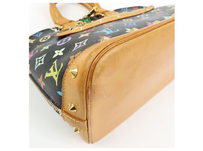 Borsa a mano Louis Vuitton Monogram Multicolor Alma PM Noir M40444 - vista 10