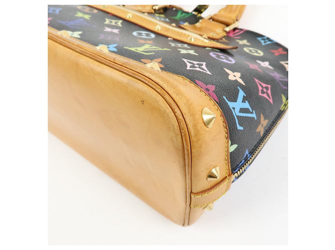 Borsa a mano Louis Vuitton Monogram Multicolor Alma PM Noir M40444 - vista 11