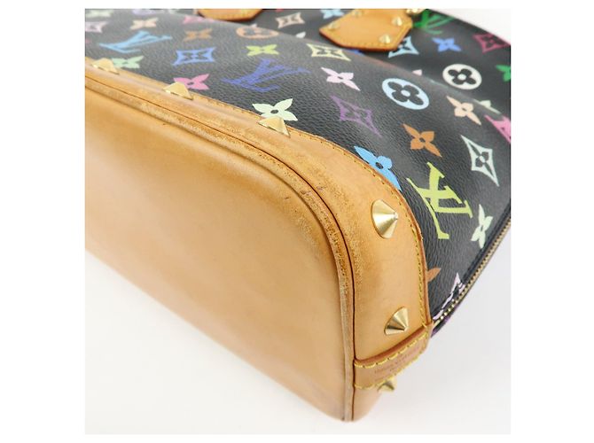 Borsa a mano Louis Vuitton Monogram Multicolor Alma PM Noir M40444 - vista 13
