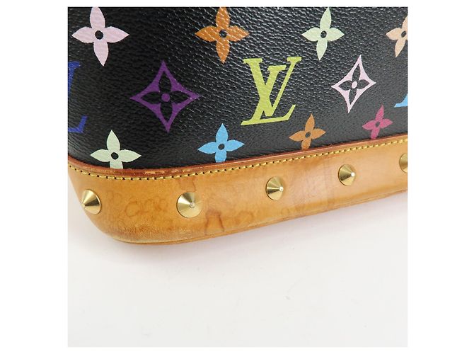Borsa a mano Louis Vuitton Monogram Multicolor Alma PM Noir M40444 - vista 14