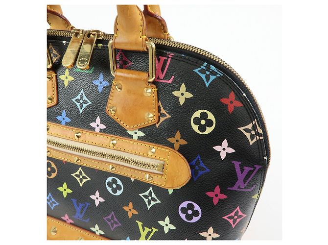 Borsa a mano Louis Vuitton Monogram Multicolor Alma PM Noir M40444 - vista 16