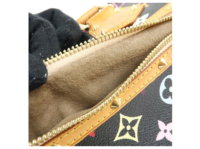 Borsa a mano Louis Vuitton Monogram Multicolor Alma PM Noir M40444 - vista 22