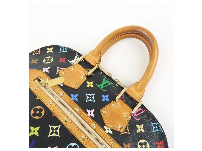 Borsa a mano Louis Vuitton Monogram Multicolor Alma PM Noir M40444 - vista 6