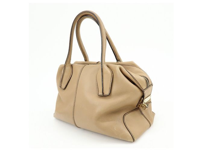 Borsa 2Way D-Cube in pelle Borsa a mano Borsa a tracolla Beige TOD'S - vista 3