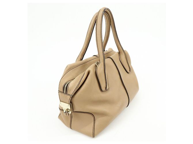 Borsa 2Way D-Cube in pelle Borsa a mano Borsa a tracolla Beige TOD'S - vista 4