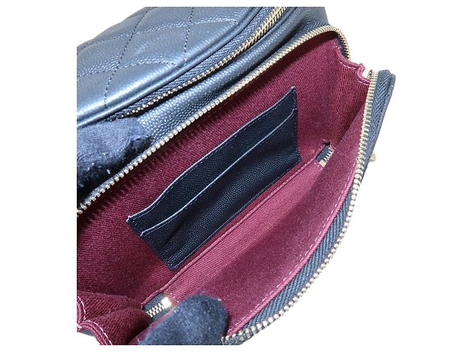 Borsa a Vita CHANEL Matelasse Caviarskin Nera - vista 9