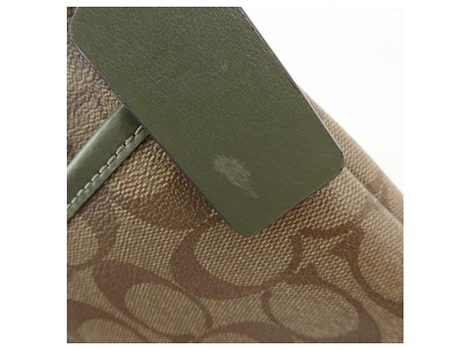 Borsa a tracolla e borsa a spalla COACH Signature PVC Leather Beige Khaki - vista 16
