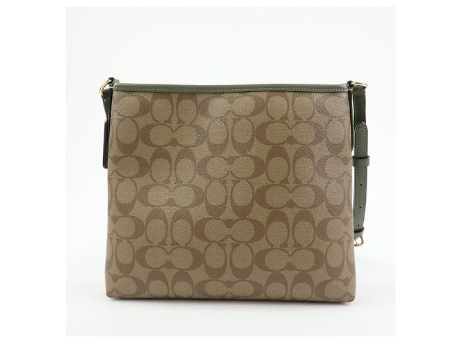 Borsa a tracolla e borsa a spalla COACH Signature PVC Leather Beige Khaki - vista 2