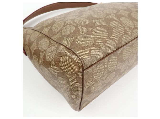 Borsa a tracolla e borsa a mano 2Way COACH Signature PVC Leather Marrone - vista 11