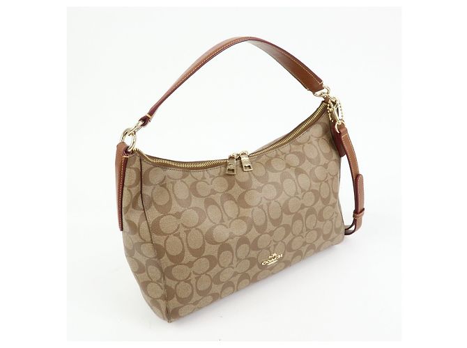 Borsa a tracolla e borsa a mano 2Way COACH Signature PVC Leather Marrone - vista 4