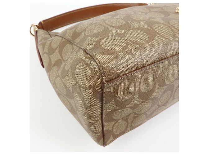 Borsa a tracolla e borsa a mano 2Way COACH Signature PVC Leather Marrone - vista 9