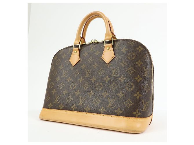 Borsa a mano Louis Vuitton Monogram Alma Canvas Leather Brown M51130 - vista 3