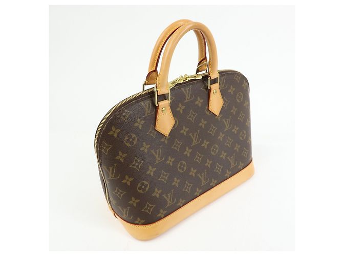 Borsa a mano Louis Vuitton Monogram Alma Canvas Leather Brown M51130 - vista 4