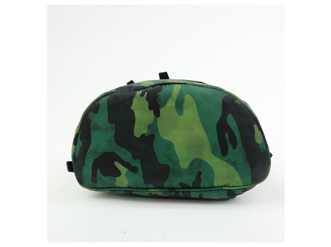 Zaino PRADA in nylon e pelle con logo Triangle Camouflage BZ0032 - vista 5