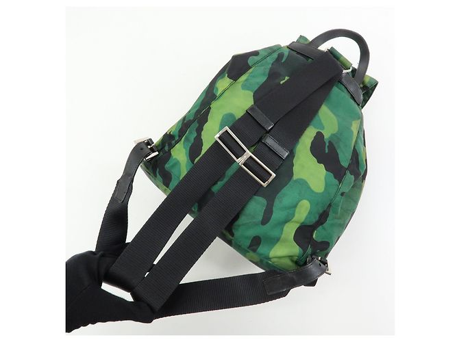 Zaino PRADA in nylon e pelle con logo Triangle Camouflage BZ0032 - vista 6