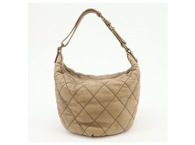 Borsa a tracolla e borsa a mano CHANEL Wild Stich in pelle di vitello Beige Metallic Pink - vista 2