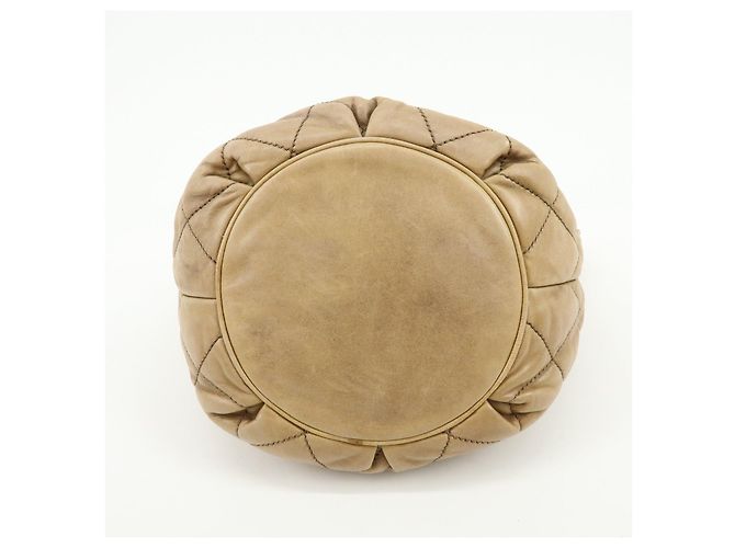 Borsa a tracolla e borsa a mano CHANEL Wild Stich in pelle di vitello Beige Metallic Pink - vista 5