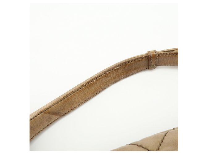 Borsa a tracolla e borsa a mano CHANEL Wild Stich in pelle di vitello Beige Metallic Pink - vista 9