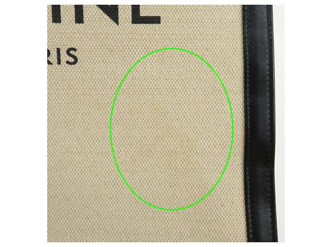 Céline CELINE Small Vertical Cabas Canvas Leather 2WAY Bag Tote Bag Beige Black - vista 19