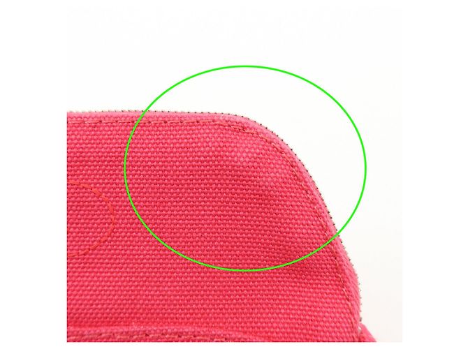 Hermès HERMES Mini Bolsa Bolide em lona de algodão e couro Rosa Bege - vista 15