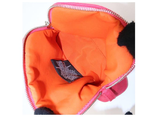 Hermès HERMES Mini Bolsa Bolide em lona de algodão e couro Rosa Bege - vista 18