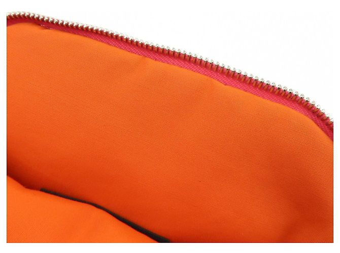 Hermès HERMES Mini Bolsa Bolide em lona de algodão e couro Rosa Bege - vista 20