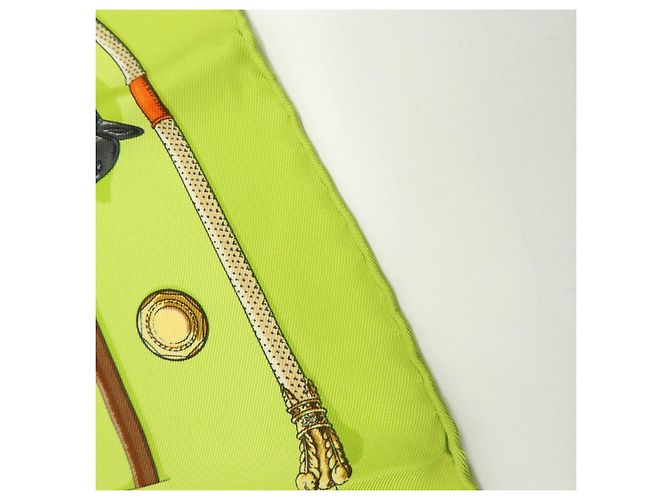 Hermès HERMES Carre 45 Set aus 2 Seidentücher 100% Seide Hellrosa Hellgrün Braun - Ansicht 20