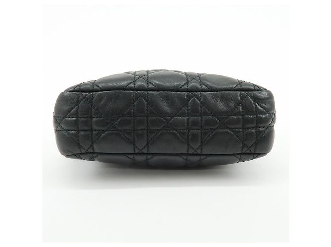 Christian Dior Lady Dior Cannage Accessory Pouch Makeup Bag Black - vista 5