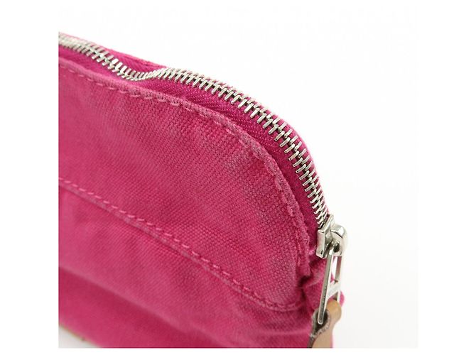 Hermès HERMES Bolide Pouch Mini Mini 16 Canvas Leather Cosmetic Pouch Pink - vista 13