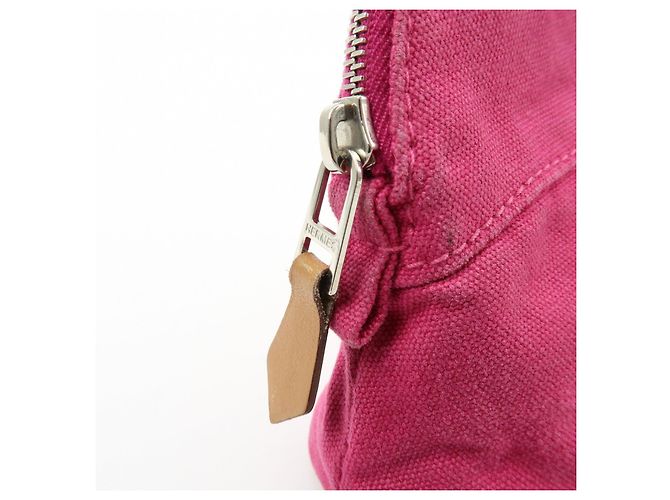 Hermès HERMES Bolide Pouch Mini Mini 16 Canvas Leather Cosmetic Pouch Pink - vista 15