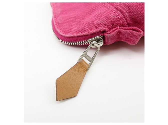 Hermès HERMES Bolide Pouch Mini Mini 16 Canvas Leather Cosmetic Pouch Pink - vista 16