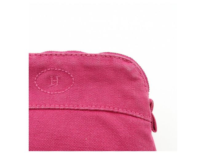 Hermès HERMES Bolide Pouch Mini Mini 16 Canvas Leather Cosmetic Pouch Pink - vista 17