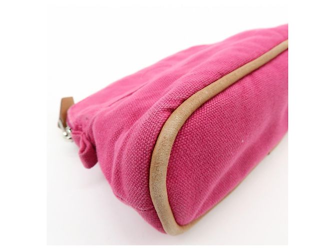 Hermès HERMES Bolide Pouch Mini Mini 16 Canvas Leather Cosmetic Pouch Pink - vista 6