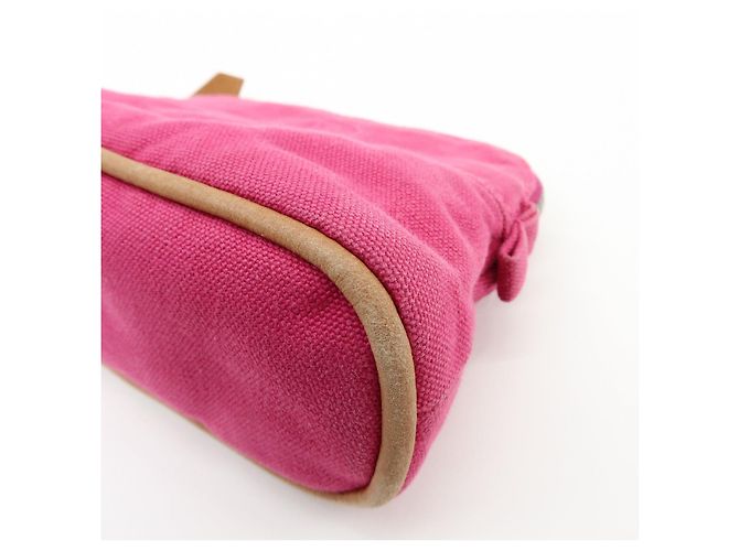 Hermès HERMES Bolide Pouch Mini Mini 16 Canvas Leather Cosmetic Pouch Pink - vista 7