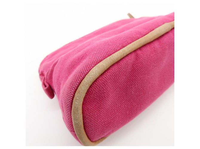 Hermès HERMES Bolide Pouch Mini Mini 16 Canvas Leather Cosmetic Pouch Pink - vista 8