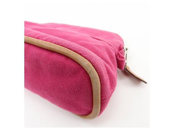 Hermès HERMES Bolide Pouch Mini Mini 16 Canvas Leather Cosmetic Pouch Pink - vista 9