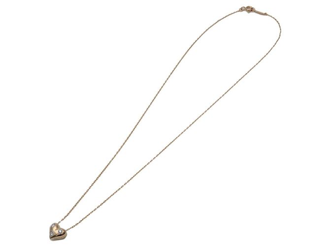 Collana Tiffany & Co Dots Heart 3P Diamanti K18 750YG PT950 - vista 3