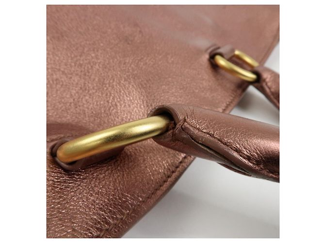 Borsa a mano e spalla 2Way PRADA in pelle Vitello Daino Rosa Metallizzato BN1713 - vista 12