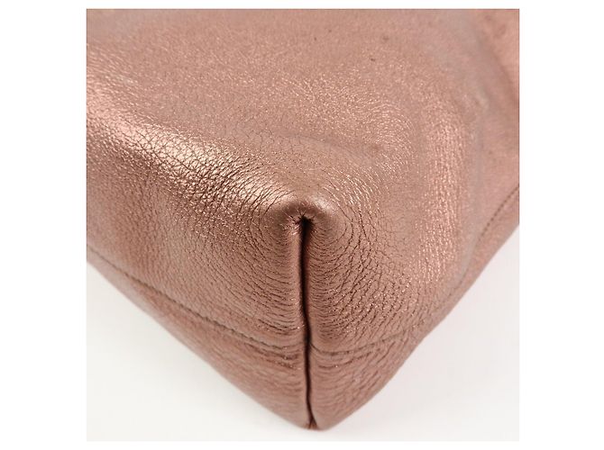 Borsa a mano e spalla 2Way PRADA in pelle Vitello Daino Rosa Metallizzato BN1713 - vista 13