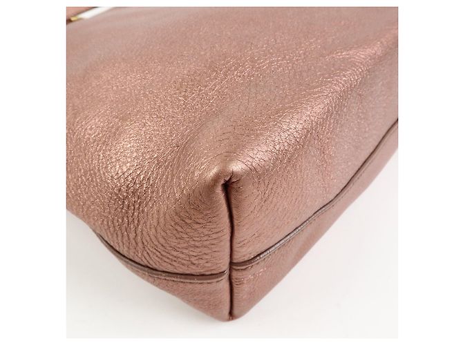 Borsa a mano e spalla 2Way PRADA in pelle Vitello Daino Rosa Metallizzato BN1713 - vista 14