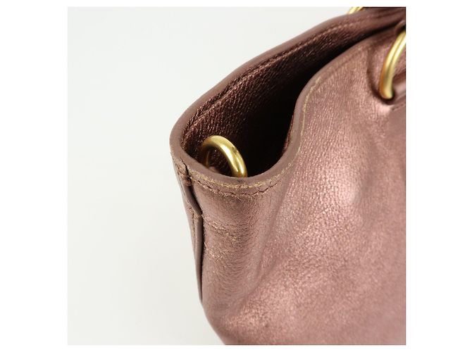 Borsa a mano e spalla 2Way PRADA in pelle Vitello Daino Rosa Metallizzato BN1713 - vista 19